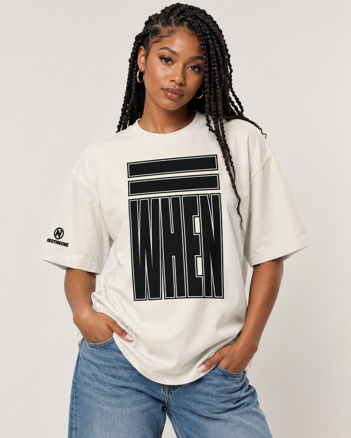 = When/= Now Unisex Oversized Faded T-shirt