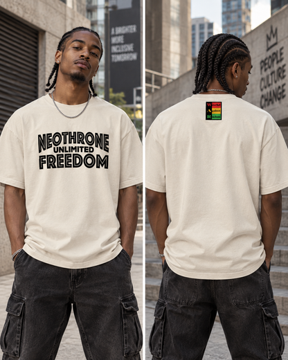 NeoThrone Unlimited Freedom Oversized Faded T-shirt