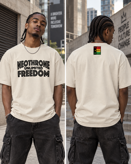 NeoThrone Unlimited Freedom Oversized Faded T-shirt